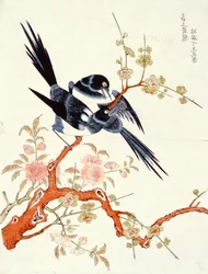 Xishang meixiao (Ser glad ut) Suzhou (träblock i färg)